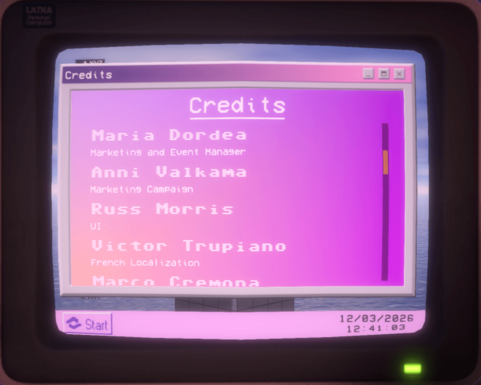 Axyz   — ingame credit