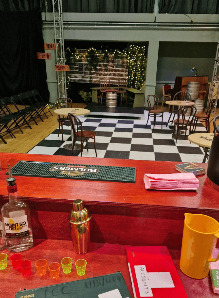 The Rose — set behind the bar