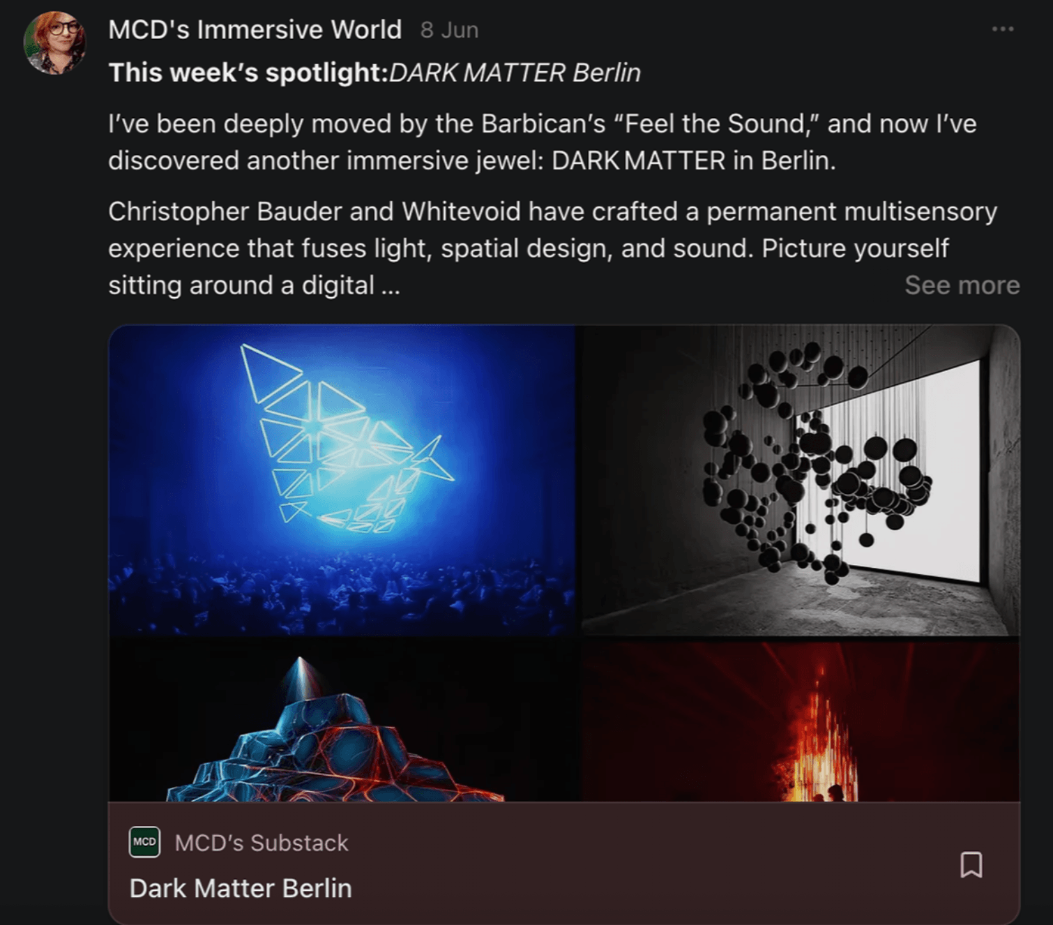 Substack  — Dark Matter Berlin