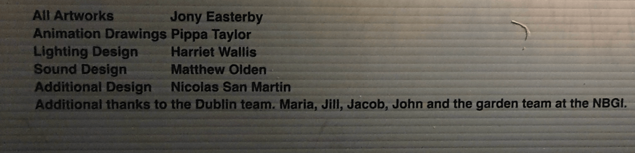 Garden of Shadows   — Dublin team
