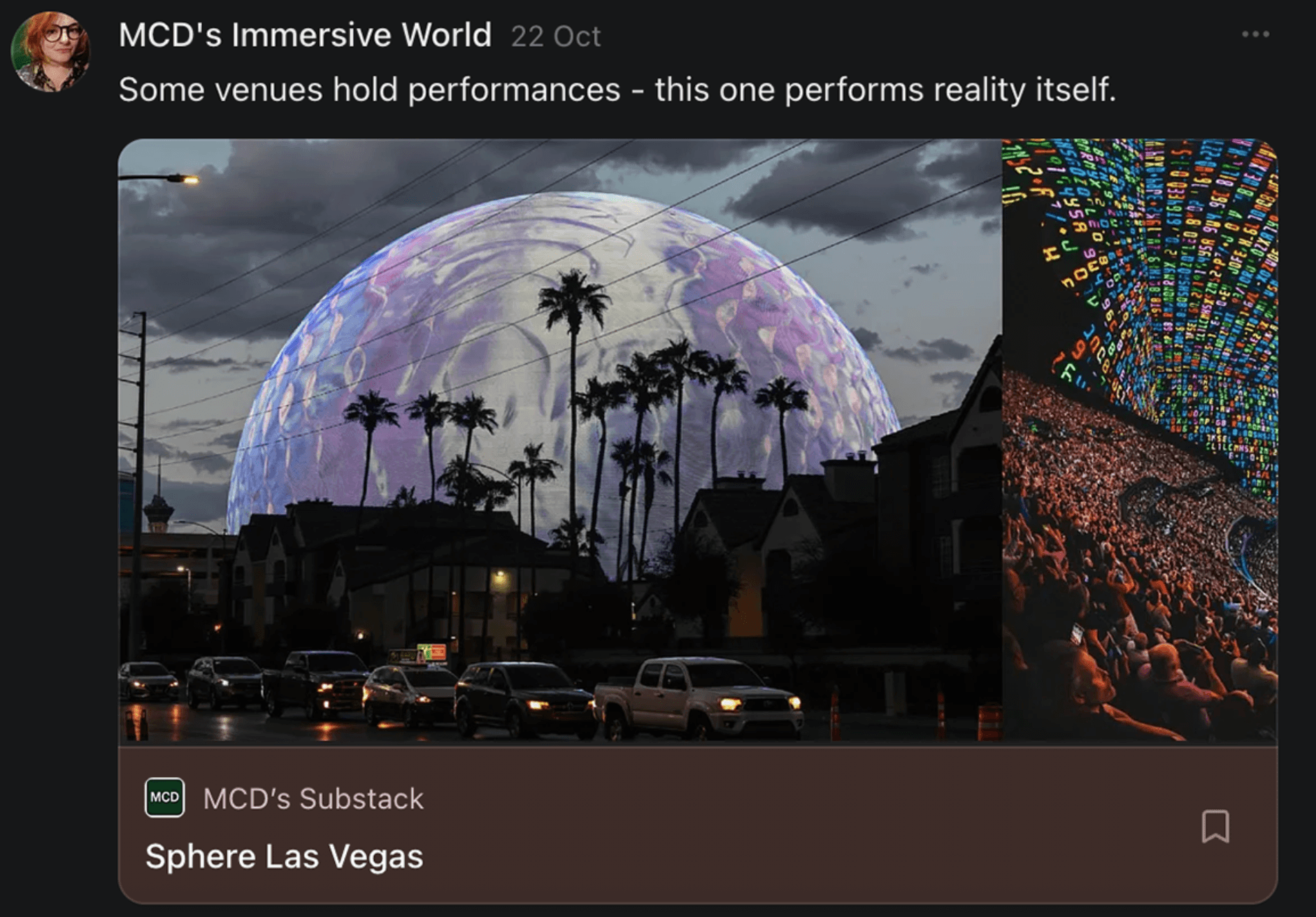 Substack — Sphere Las Vegas